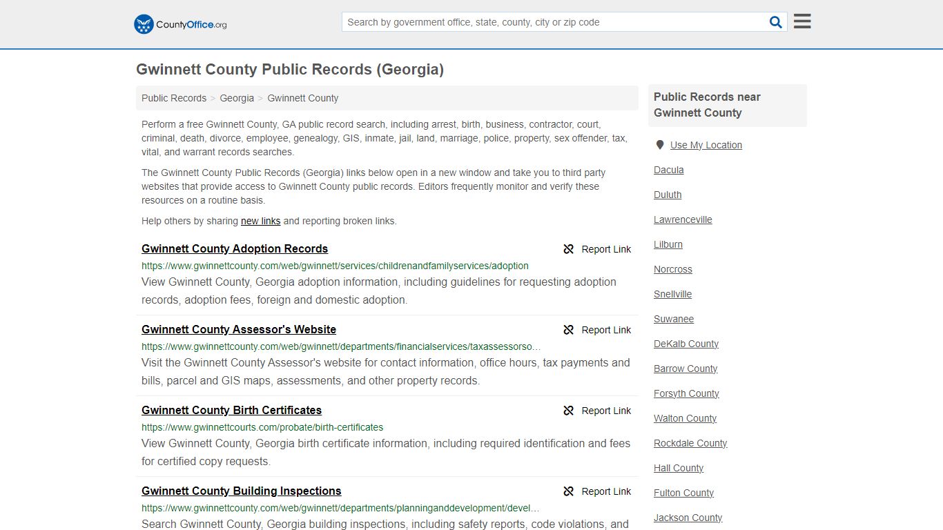 Gwinnett County Public Records (Georgia) - County Office